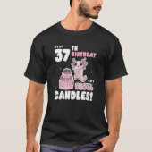 私の37番目の誕生日はOlotl Candle Axolo Tシャツ (正面)