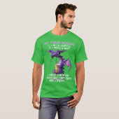 私の4つの気分 コーヒーが欲しい 昼寝が欲しい ドラゴンふう Tシャツ (正面フル)