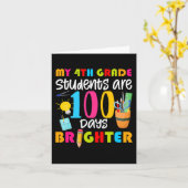 私の4年生は100人の日より明るいおもしろい10 カード (黄色い花)