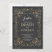 私の40代の誕生日パーティーへの死 招待状 (正面)
