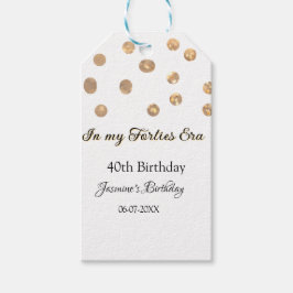 私の40年代の黄金のドットハッピーバースデー ギフトタグ
