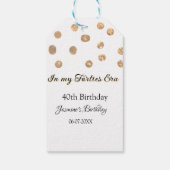 私の40年代の黄金のドットハッピーバースデー ギフトタグ (裏面)