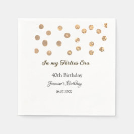 私の40年代の黄金のドットハッピーバースデー スタンダードカクテルナプキン
