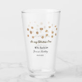私の40年代の黄金のドットハッピーバースデー タンブラーグラス (裏面)