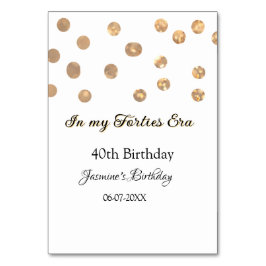 私の40年代の黄金のドットハッピーバースデー テーブルナンバー