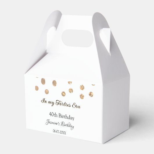 私の40年代の黄金のドットハッピーバースデー フェイバーボックス (正面サイド)