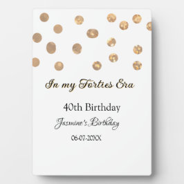 私の40年代の黄金のドットハッピーバースデー フォトプラーク