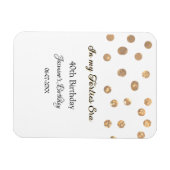 私の40年代の黄金のドットハッピーバースデー マグネット (横)