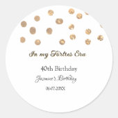 私の40年代の黄金のドットハッピーバースデー ラウンドシール (正面)