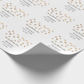 私の40年代の黄金のドットハッピーバースデー ラッピングペーパー (角)