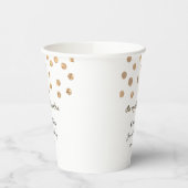 私の40年代の黄金のドットハッピーバースデー 紙コップ (左)