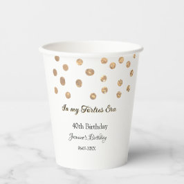 私の40年代の黄金のドットハッピーバースデー 紙コップ