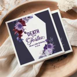 私の40歳のフローラ50歳の誕生日パーティーへの死 スタンダードカクテルナプキン