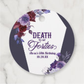 私の40歳のフローラ50歳の誕生日パーティーへの死 フェイバータグ (裏面)
