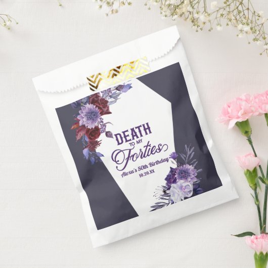 私の40歳のフローラ50歳の誕生日パーティーへの死 フェイバーバッグ (封をした状態)