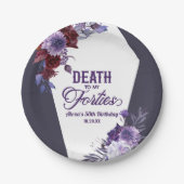私の40歳のフローラ50歳の誕生日パーティーへの死 ペーパープレート (正面)