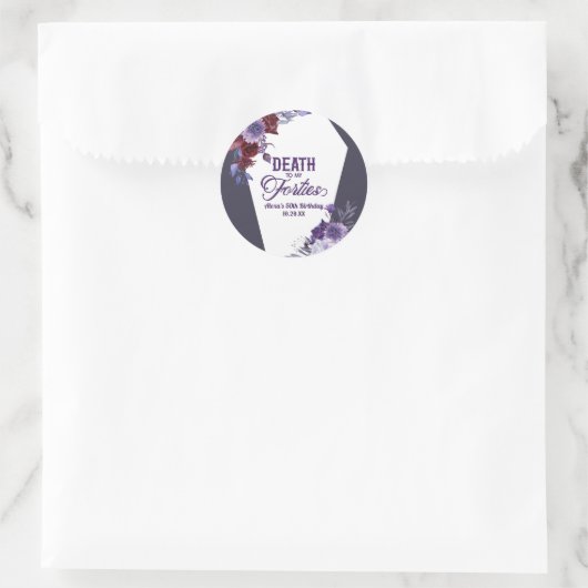 私の40歳のフローラ50歳の誕生日パーティーへの死 ラウンドシール (バッグ)