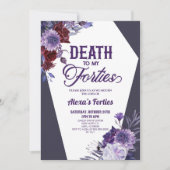 私の40歳のフローラ50歳の誕生日パーティーへの死 招待状 (正面)