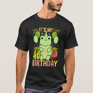 私の40歳の誕生日カメ Tシャツ
