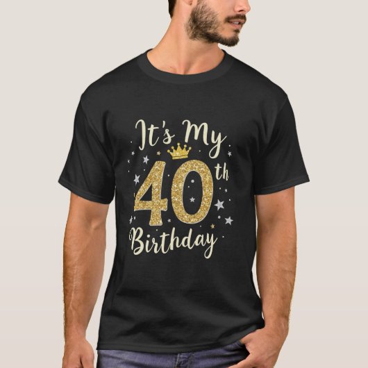 私の40歳の誕生日クイーンウィメンズ40歳のダイアム Tシャツ (正面)
