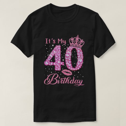 私の40歳の誕生日クイーン Tシャツ (デザイン正面)