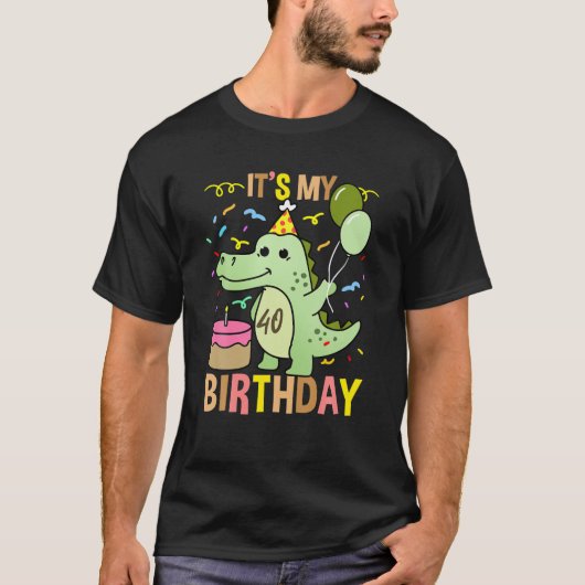 私の40歳の誕生日ワニのワニ Tシャツ (正面)