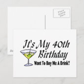 私の40歳の誕生日 ポストカード (正面/裏面)