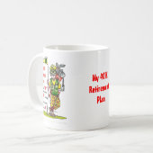 私の401K退職に関する諸計画 コーヒーマグカップ (正面左)