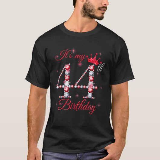私の44歳の誕生日クイーン贈り物44歳のクロ Tシャツ (正面)