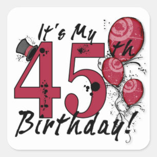 私の45歳の誕生日の風船のステッグランジカーです スクエアシール