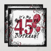 私の45歳の誕生日パーティーの招待状だ 招待状 (正面/裏面)