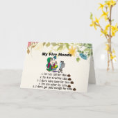 私の5つの気分のグリーティングカード カード (黄色い花)