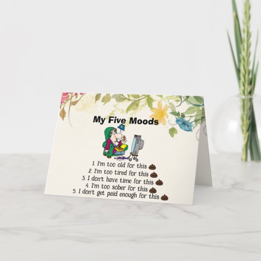 私の5つの気分のグリーティングカード カード (正面)