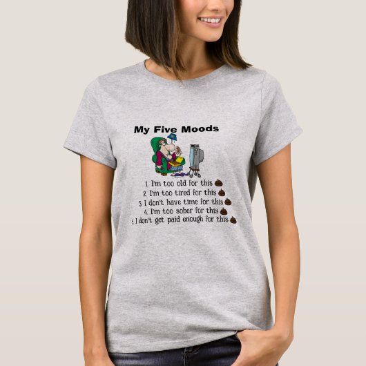 私の5つの気分のTシャツ Tシャツ (正面)