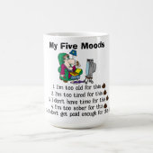 私の5つの気分コーヒーマグ コーヒーマグカップ (中央)