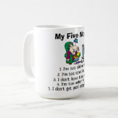 私の5つの気分コーヒーマグ コーヒーマグカップ (正面左)