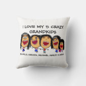 私の5人の孫の漫画を愛する クッション (裏面)