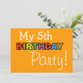 私の5回目の誕生日パーティー 招待状 (スタンド正面)