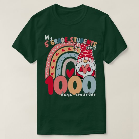 私の5年生は1000日 頭が切れる Tシャツ (デザイン正面)