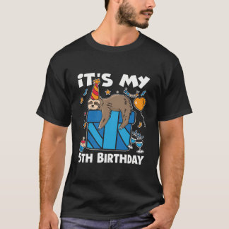 私の5誕生日かわいいスロッスコーディネート幸せ誕生 Tシャツ