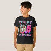 私の5誕生日ボーリング5th誕生日パーティーの日 tシャツ (正面フル)