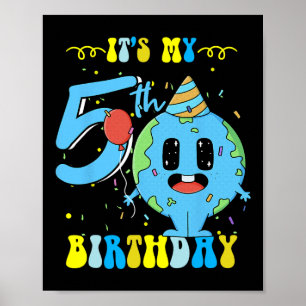 私の5誕生日地球の日の子供 ポスター