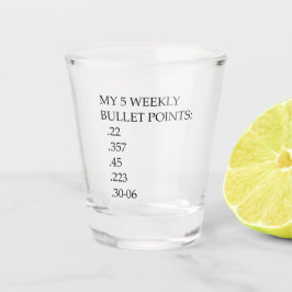 私の5週間の箇条書きポイント – 皮肉の上に2倍 ショットグラス