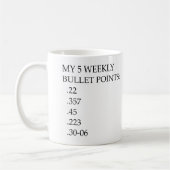 私の5週間の銃弾が目救済を覚ます。 コーヒーマグカップ (左)