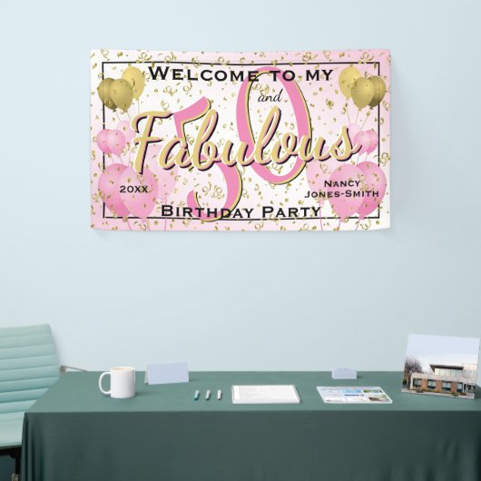 私の50と素晴らしい誕生日パーティーへようこそ | 横断幕 (トレードショー)