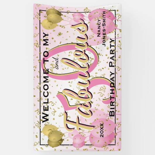 私の50と素晴らしい誕生日パーティーへようこそ | 横断幕 (縦)