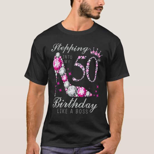 私の50誕生日に踏み込むボス50B Da Tシャツ (正面)