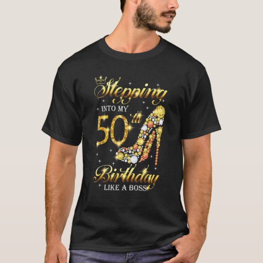私の50誕生日に踏み込むボス50B Da Tシャツ (正面)