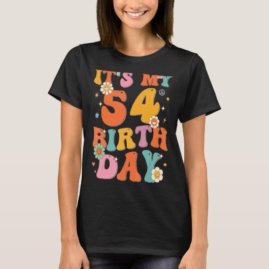 私の54誕生日54歳のヴィンテージグルーブ Tシャツ (正面)