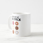私の6パックおもしろいなドーナツフィットネスを点検して下さい コーヒーマグカップ (正面左)